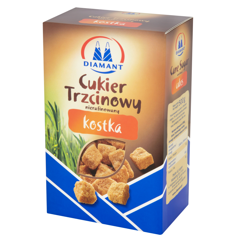 Cukier trzcinowy nierafinowany (kostka)