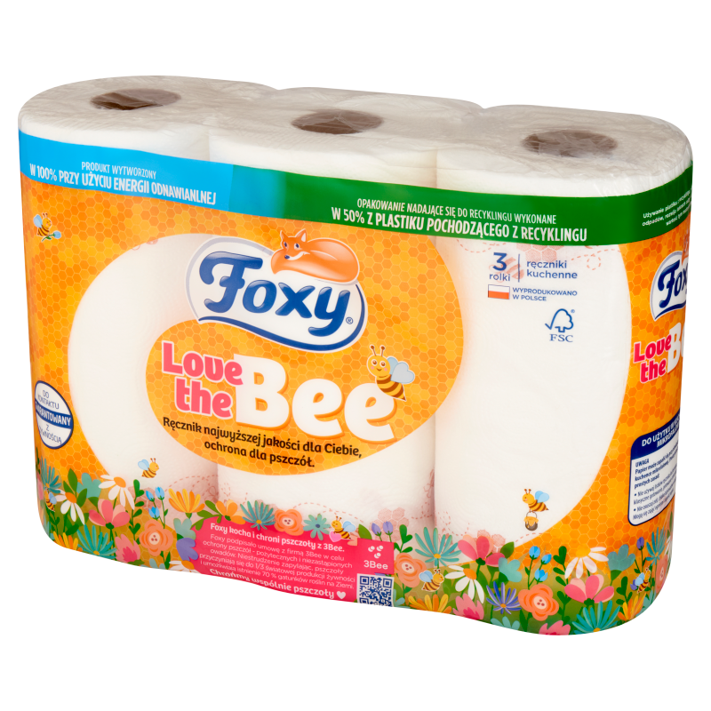 Ręcznik papierowy Love The Bee 2-warstwowy 3 rolki