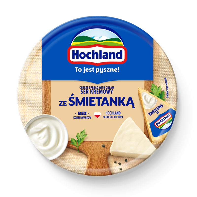 Ser topiony w krążku - Śmietankowy
