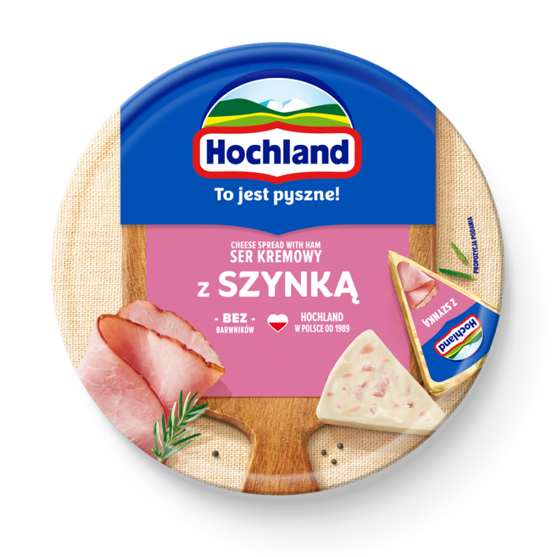 Ser topiony w krążku - Z szynką