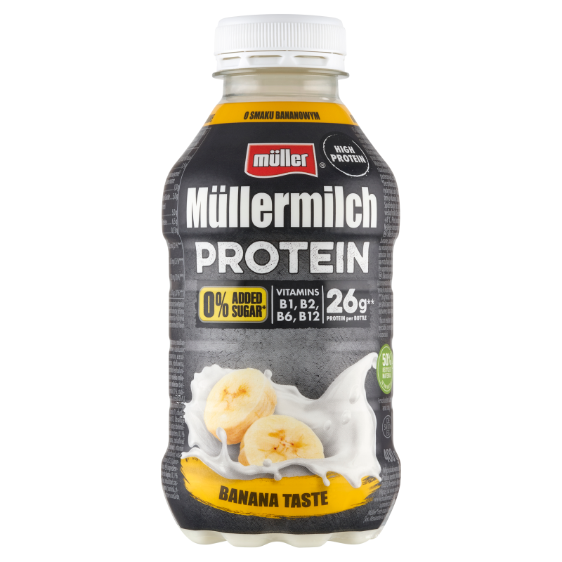 Protein Napój mleczny o smaku bananowym bez cukru