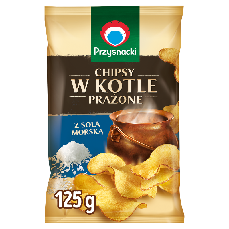 Chipsy w kotle prażone z solą morską