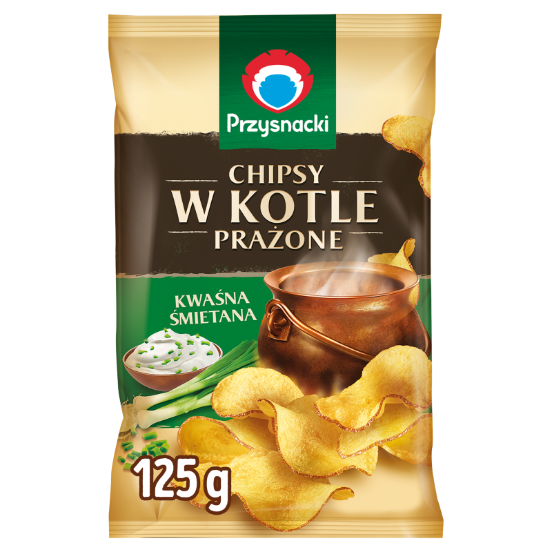 Chipsy w kotle prażone kwaśna śmietana