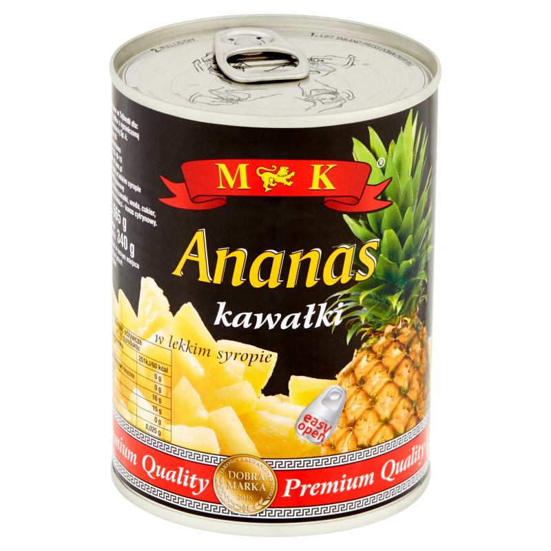 Ananas (kawałki) w lekkim syropie