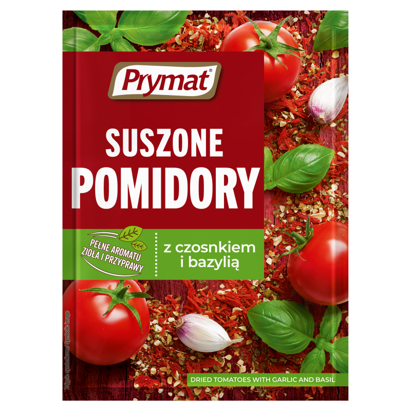 Suszone pomidory z czosnkiem i bazylią