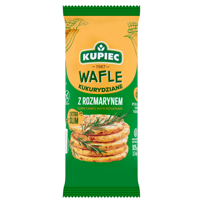 Wafle kukurydziane z rozmarynem (bezglutenowe)