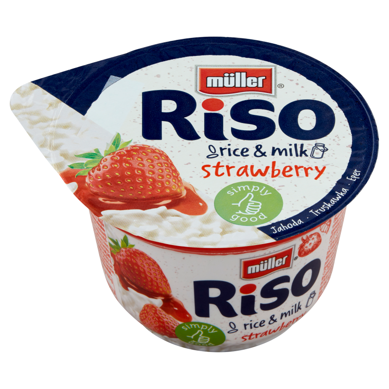 Deser mleczno-ryżowy z truskawkami