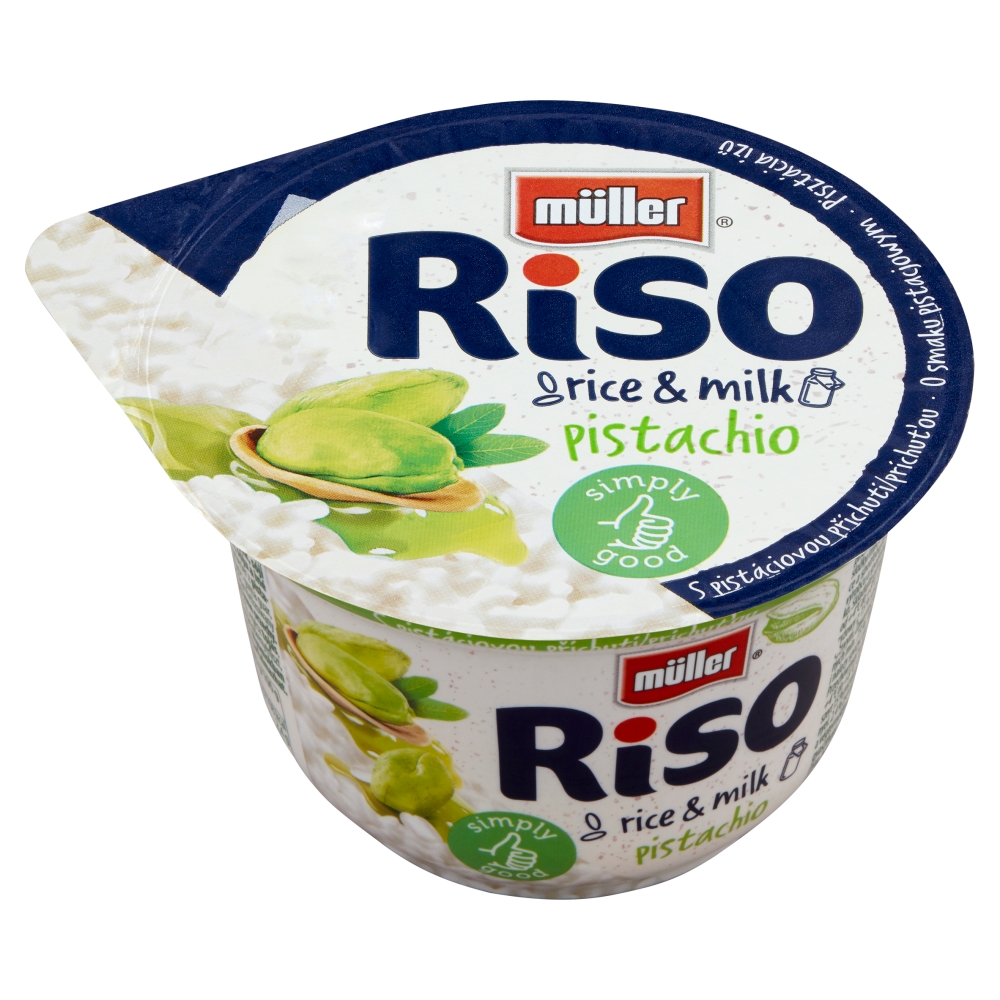 Deser mleczno-ryżowy z sosem o smaku pistacjowym