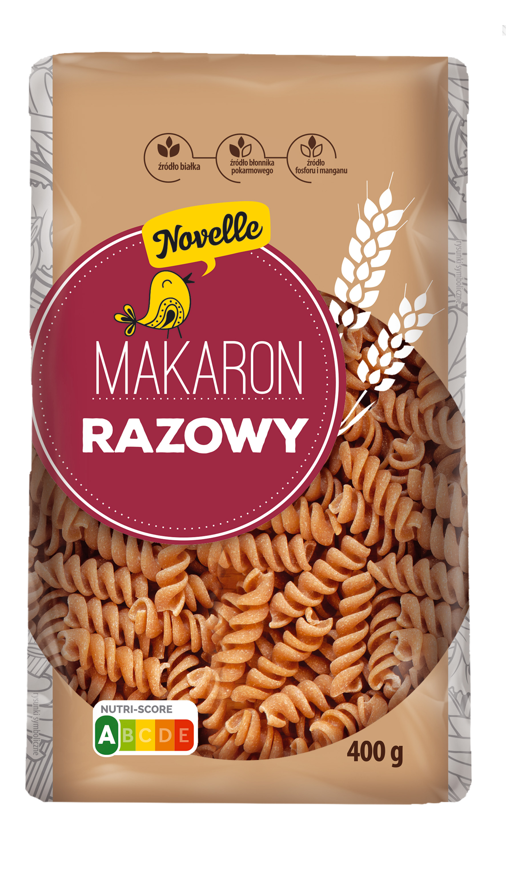 Makaron razowy - świderki