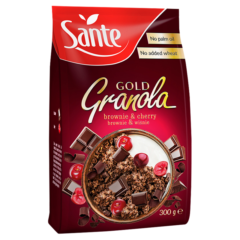 Granola z brownie i wiśniami