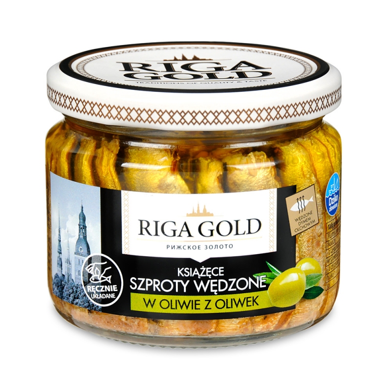 Szproty wędzone w oliwie z oliwek