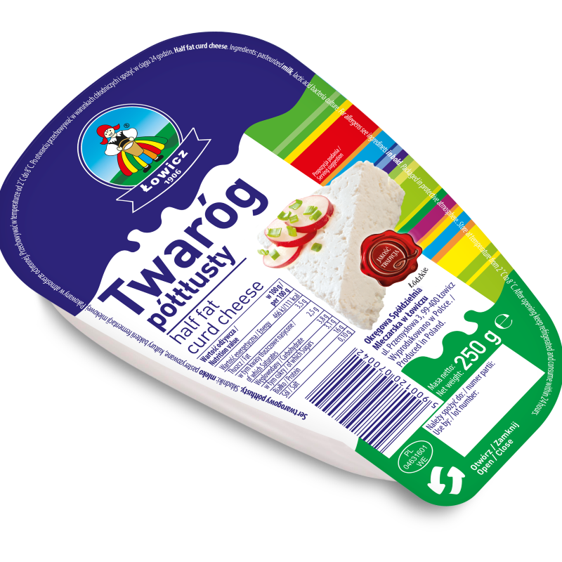 Twaróg łowicki półtłusty klinek