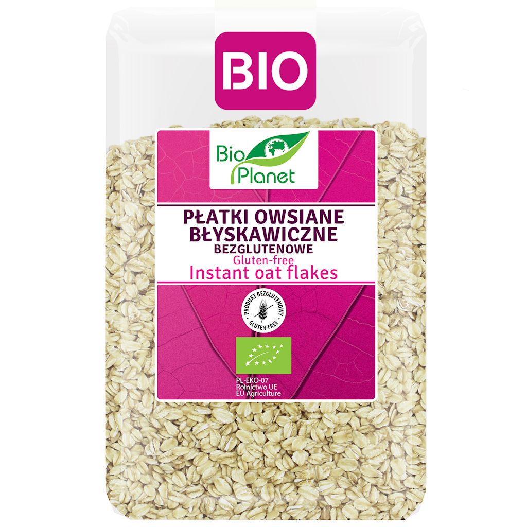 Płatki owsiane błyskawiczne bezglutenowe BIO