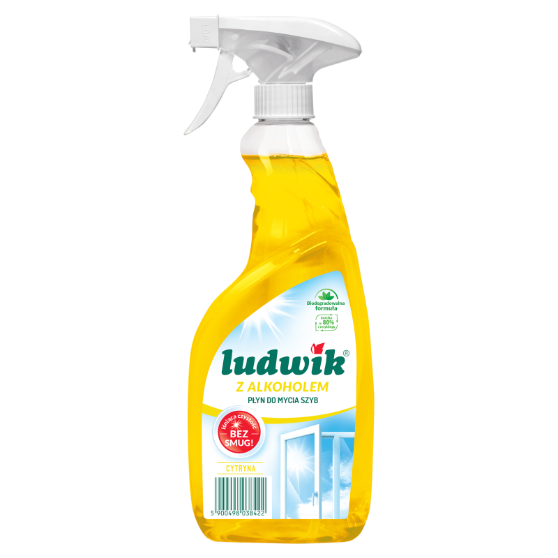 Płyn do mycia Szyb i Glazury z Alkoholem Lemon w sprayu 600ml