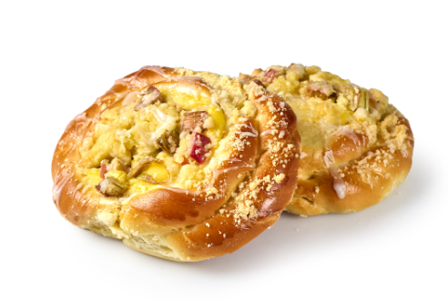 Drożdżówka z rabarbarem