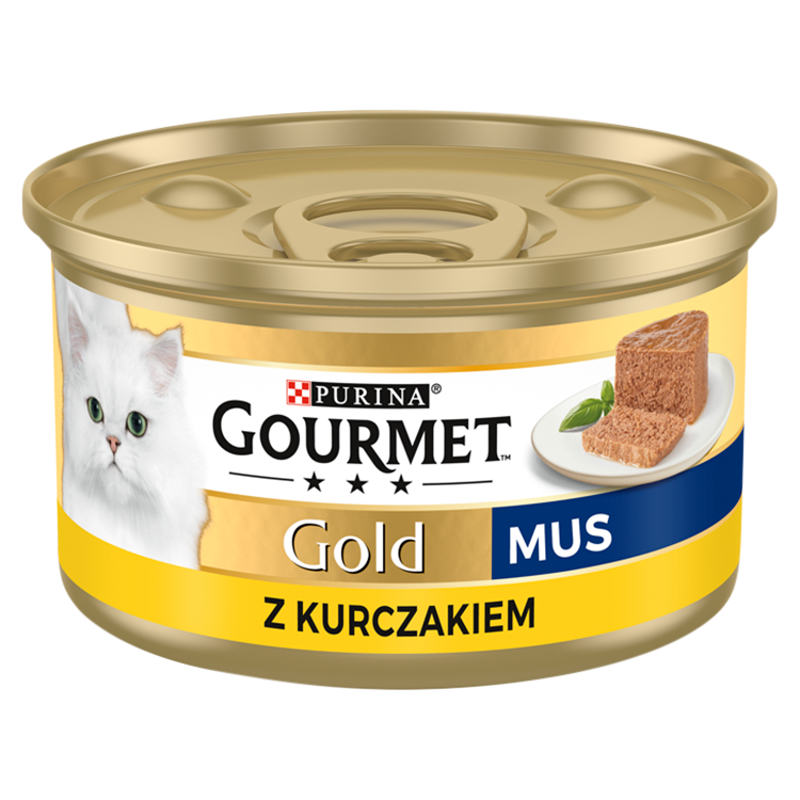 Pokarm dla kotów - mus z drobiem (puszka)