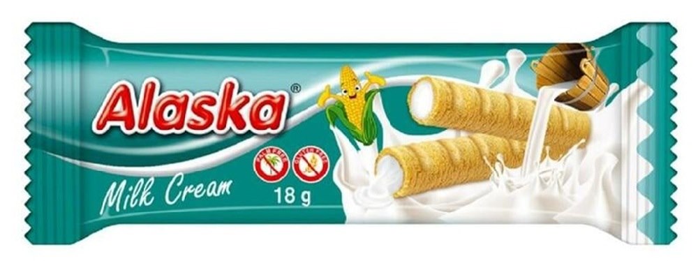 Rurki kukurydziane nadziewane mlecznym kremem - bezglutenowe