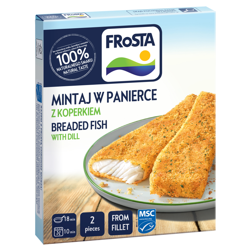 Mintaj w panierce z koperkiem mrożony