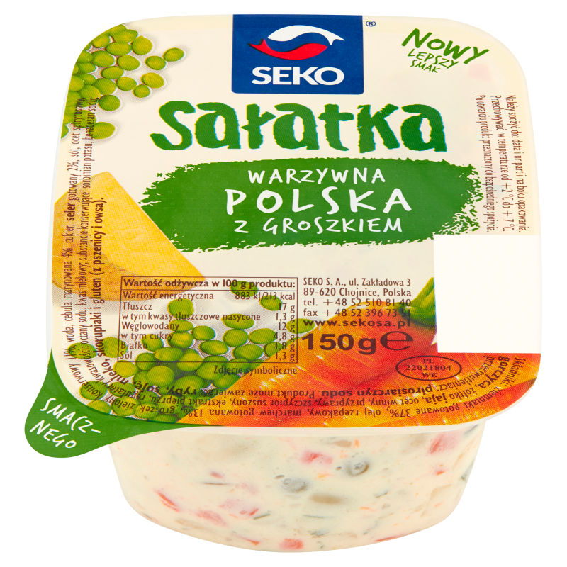 Sałatka warzywna z groszkiem po polsku