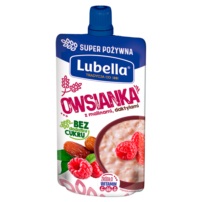 Owsianka z malinami i daktylami