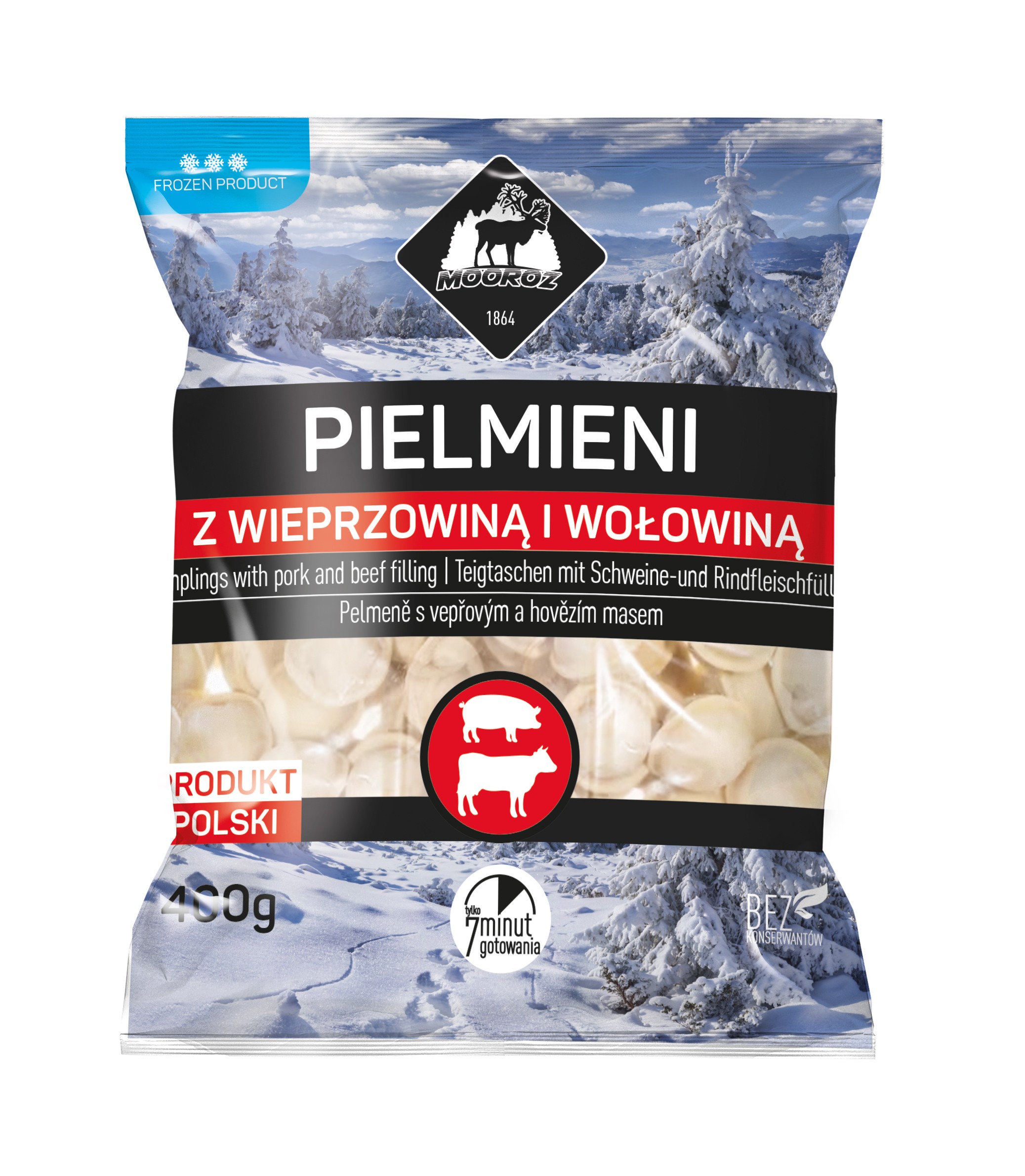 Pielmieni wieprzowo-wołowe mrożone