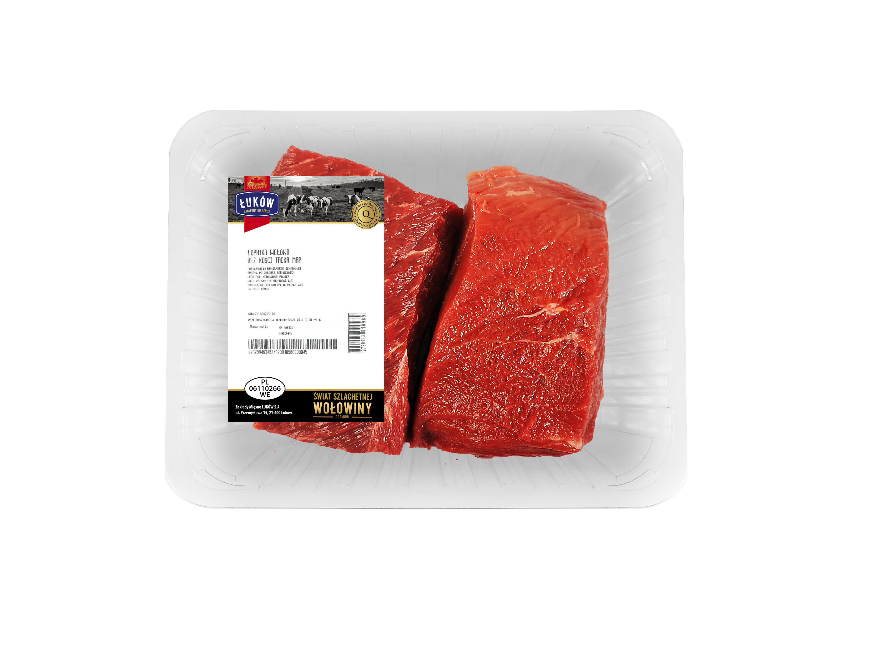 Łopatka wołowa bez kości (480g-720g)