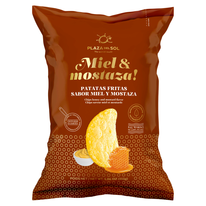Chipsy ziemniaczane o smaku miodu i musztardy (bezglutenowe)