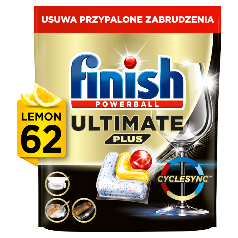 Kapsułki do zmywarki Ultimate Plus Lemon 62 szt.