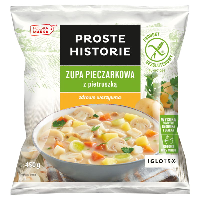 Zupa pieczarkowa z pietruszką bezglutenowa