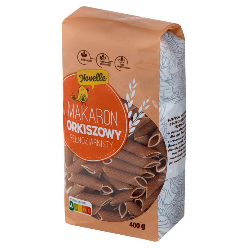 Makaron orkiszowy pełnoziarnisty - pióra