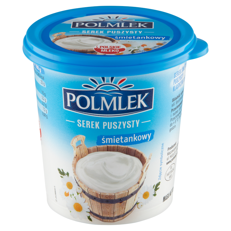 Serek puszysty śmietankowy
