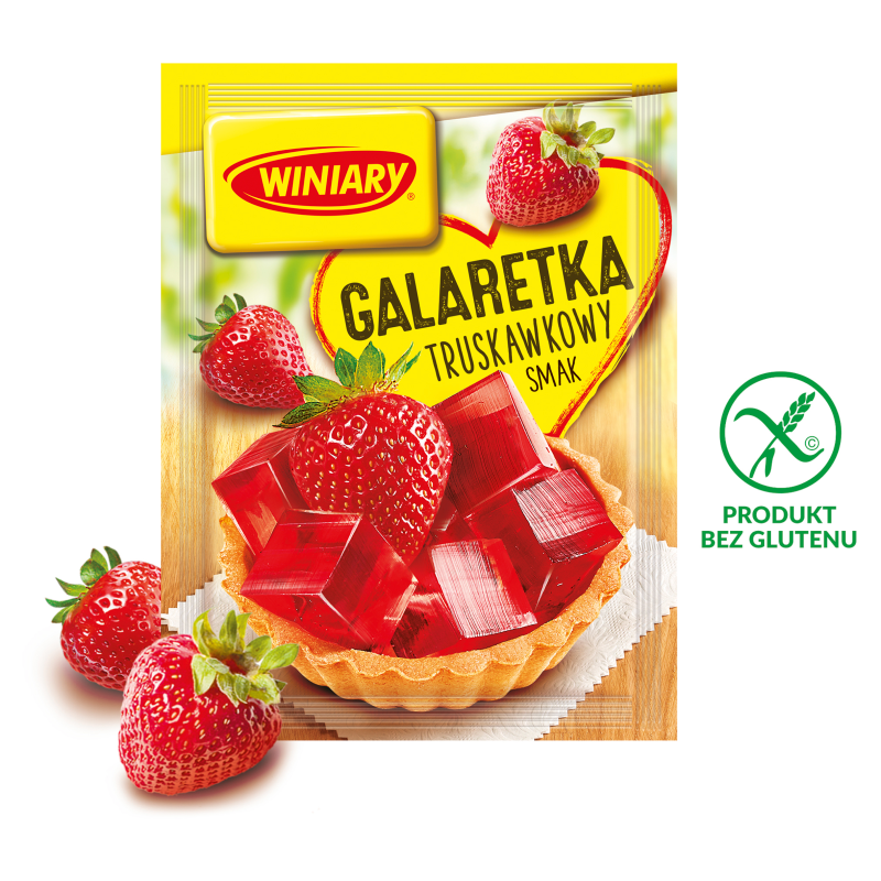 Galaretka o smaku truskawkowym bezglutenowa