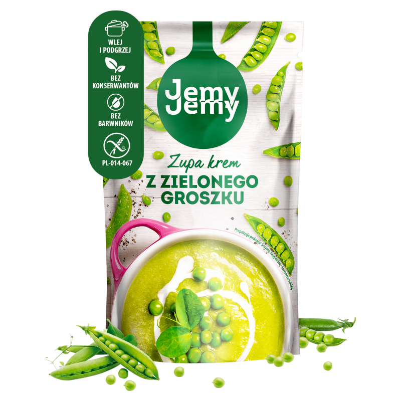 Zupa krem z zielonego groszku bezglutenowa
