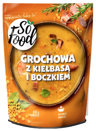 Zupa grochowa z kiełbasą i boczkiem