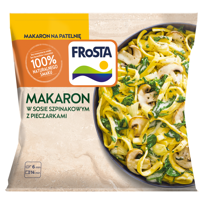 Makaron tagliatelle z sosem szpinakowym