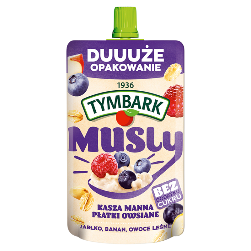 Musly płatki owsiane + kasza manna + owoce leśne