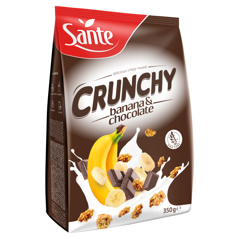 Crunchy z bananami i czekoladą