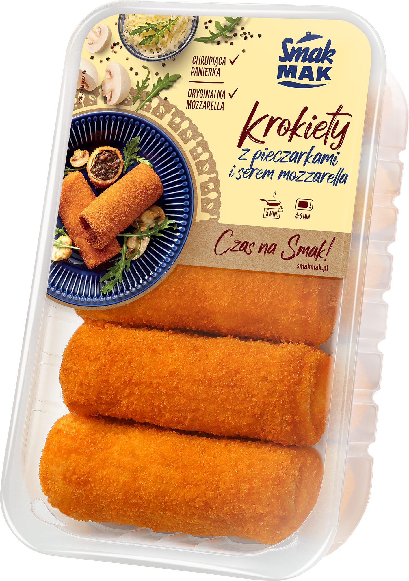 Krokiety z pieczarkami i mozzarellą