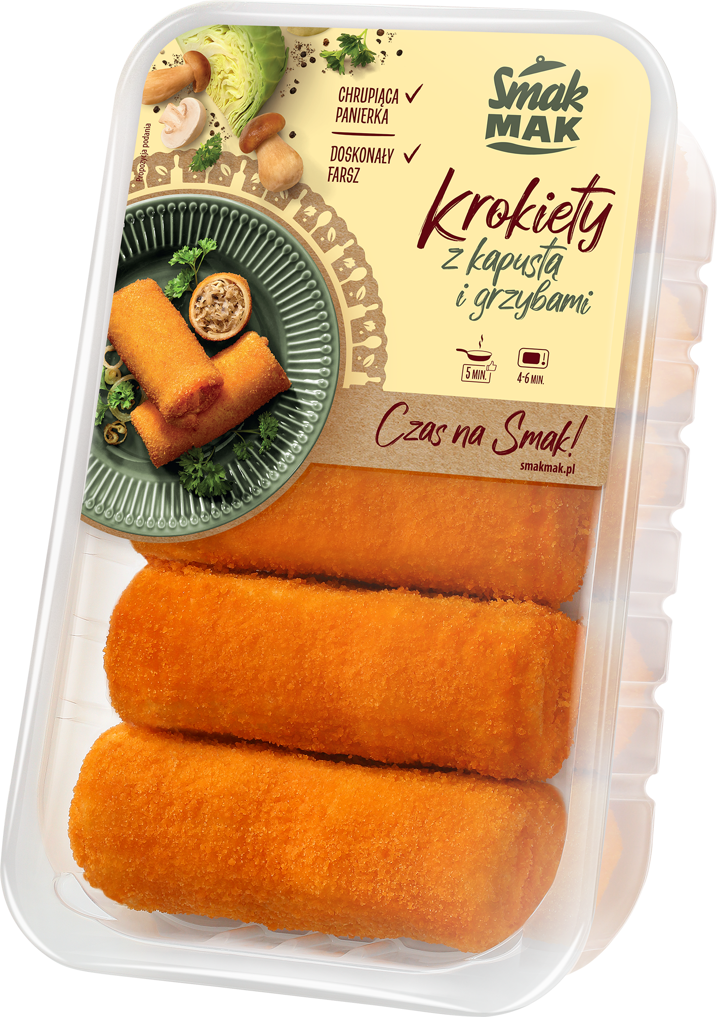 Krokiety z kapustą i grzybami