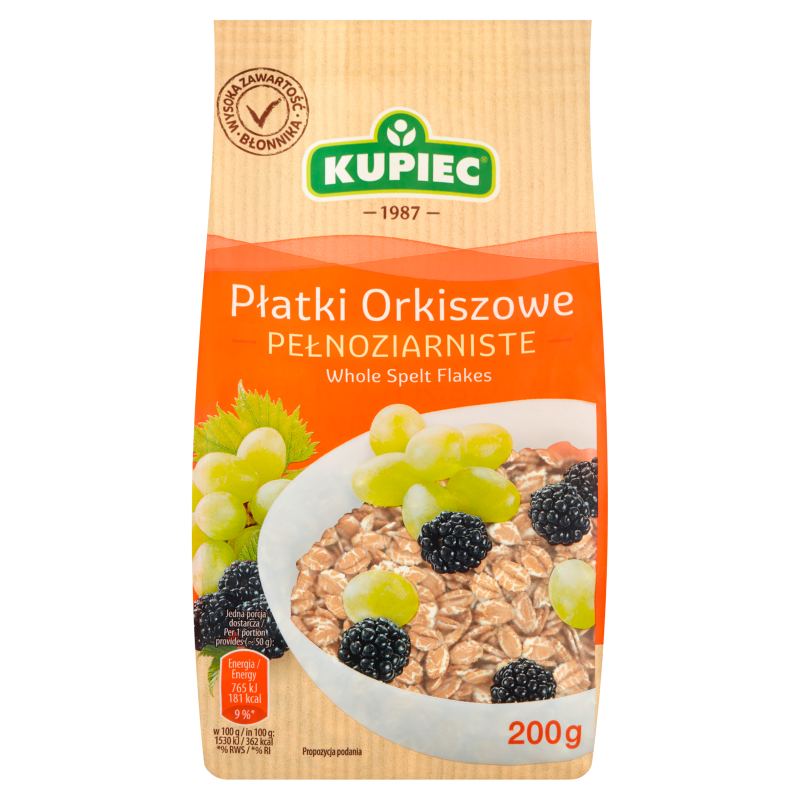 Płatki orkiszowe pełnoziarniste