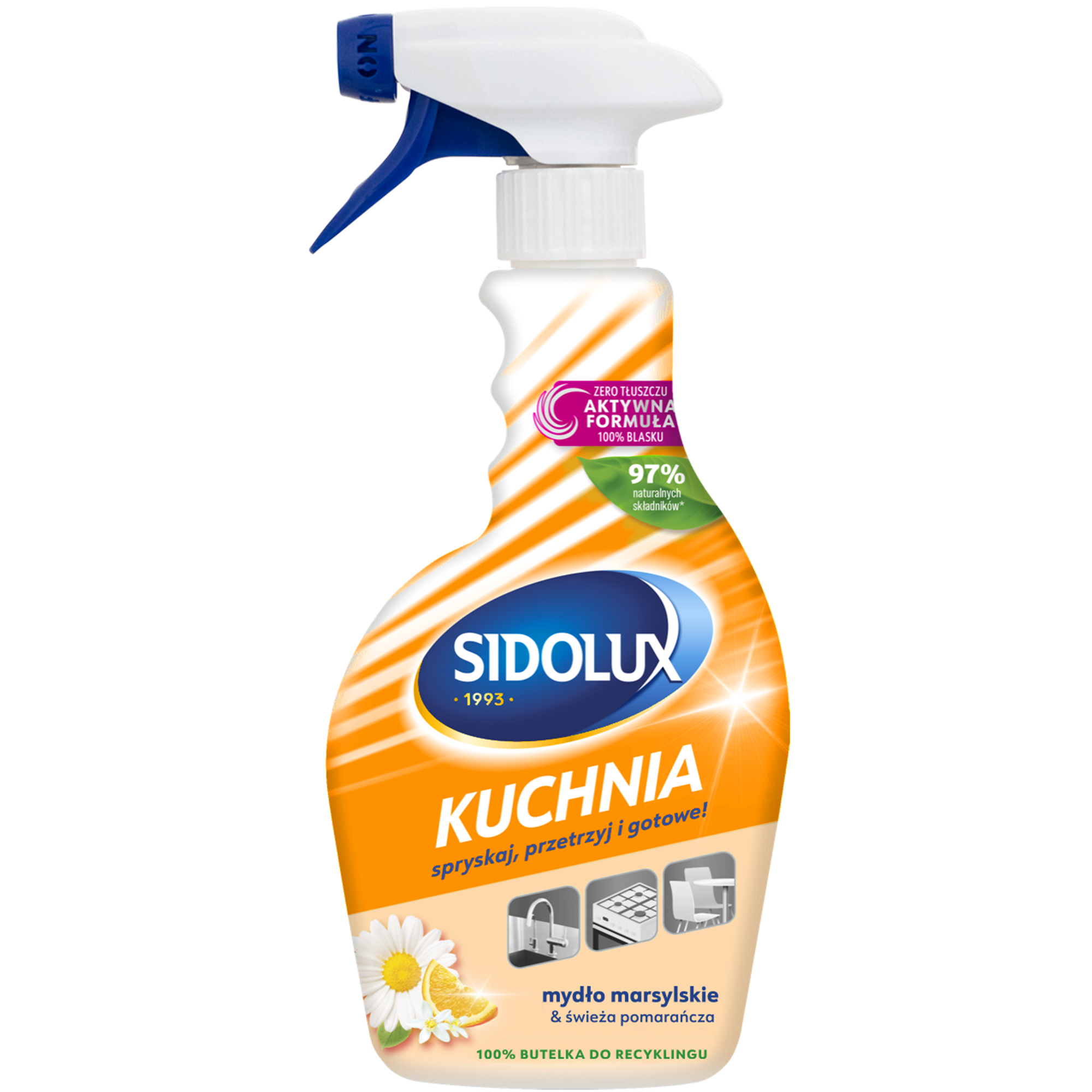 Płyn do czyszczenia Kuchni w sprayu Mydło Marsylskie&Pomarańcza 500ml