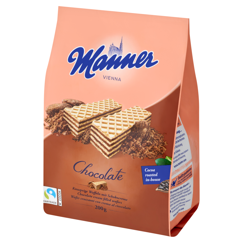 Wafle z kremem czekoladowym