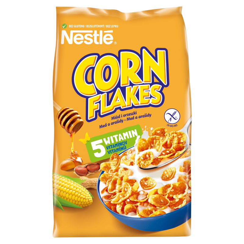 Płatki kukurydziane Corn Flakes miód i orzeszki