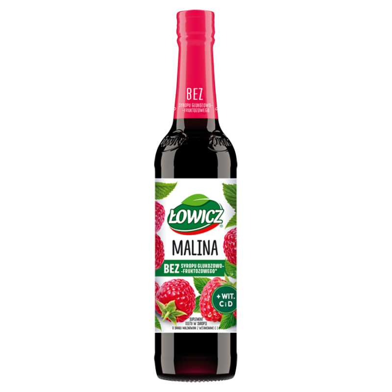 Syrop o smaku malinowym