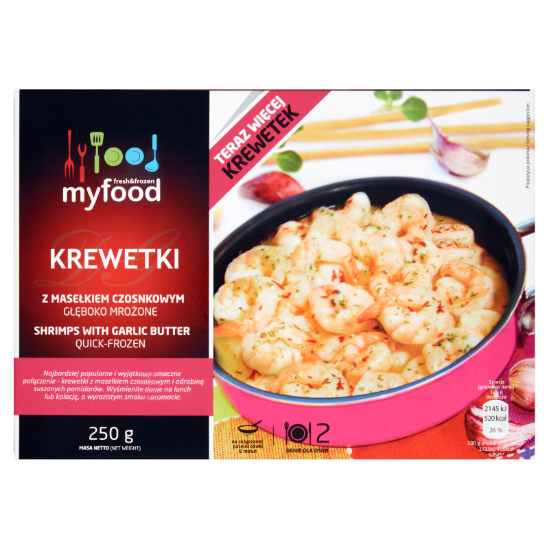 Krewetki obrane z sosem maślano-czosnkowym