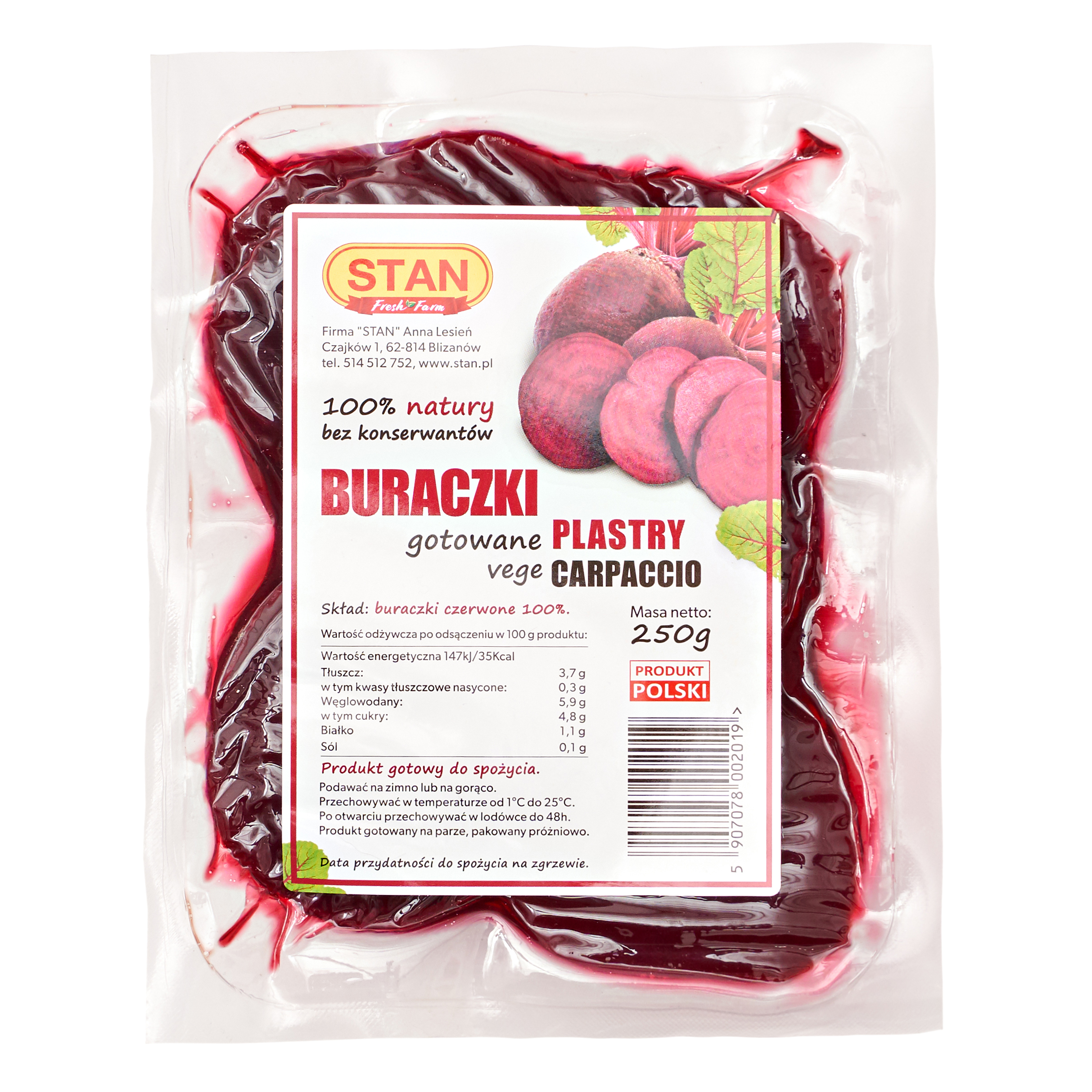 Buraczki gotowe plastry carpaccio vege