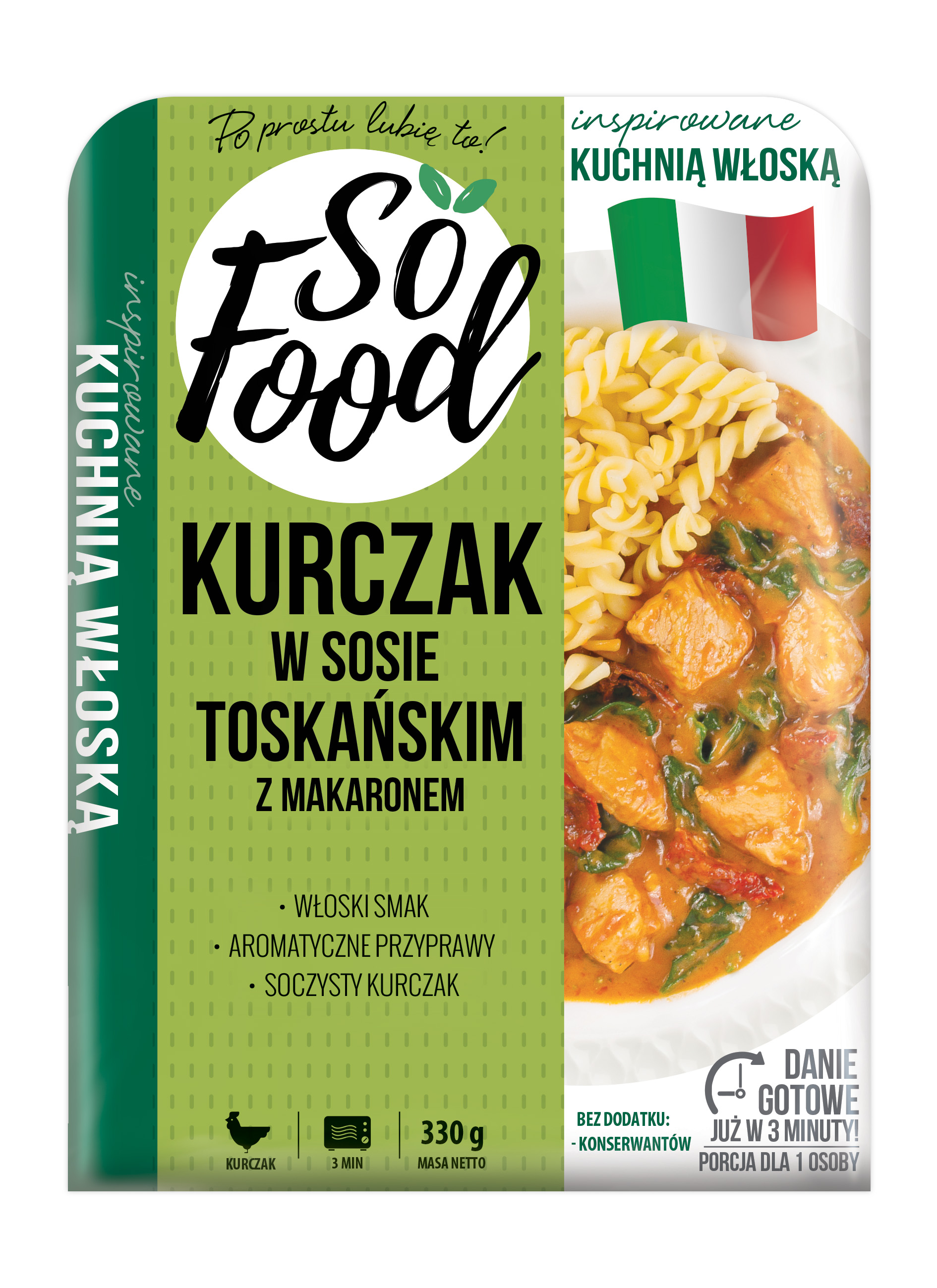 Kurczak w sosie toskańskim z makaronem
