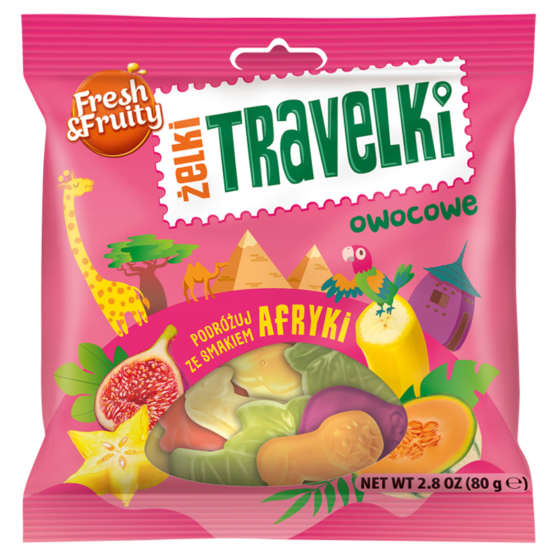Żelki Travelki owocowe smaki Afryki