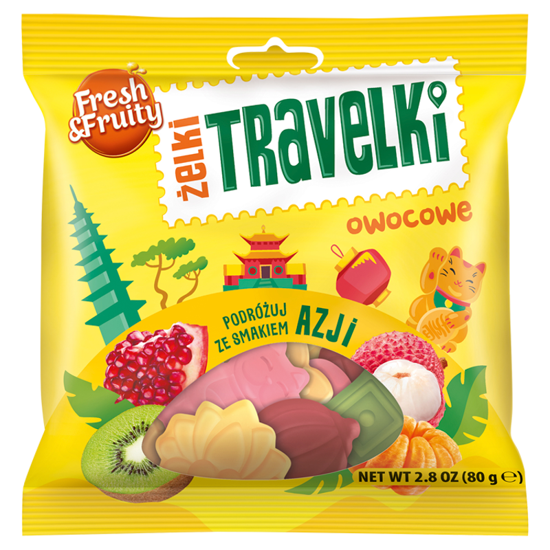 Żelki Travelki owocowe smaki Azjii