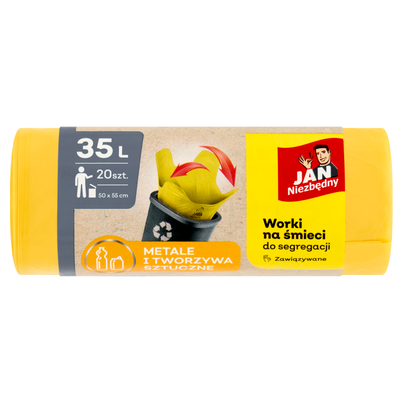 Worki do segregacji 35l 20szt - żółty